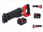 Sierra de sable Milwaukee M18 FSZ-401 a batería 18 V sin escobillas + 1x batería 4,0 Ah - sin cargador