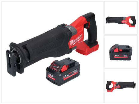 Milwaukee M18 FSZ-551 batería Sierra sable alternativa 18 V sin escobillas + 1x batería 5,5 Ah - sin cargador