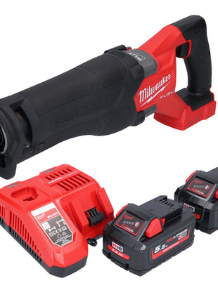 Milwaukee M18 FSZ-552 akumulatorowa pilarka szablasta 18 V bezszczotkowa + 2x akumulator 5,5 Ah + ładowarka