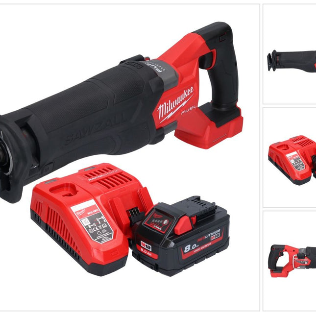 Sierra de sable sin cable Milwaukee M18 FSZ-801 18 V sin escobillas + 1x batería 8,0 Ah + cargador