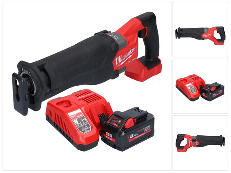 Sierra sable Milwaukee M18 FSZ-801 batería 18 V sin escobillas + 1x batería 8,0 Ah + cargador