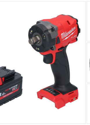 Milwaukee M18 FIW2F12-801 llave de impacto inalámbrica 18 V 339 Nm 1/2" sin escobillas + 1x batería 8,0 Ah - sin cargador