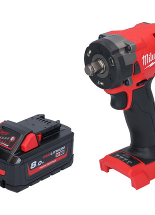 Milwaukee M18 FIW2F12-801 llave de impacto inalámbrica 18 V 339 Nm 1/2" sin escobillas + 1x batería 8,0 Ah - sin cargador