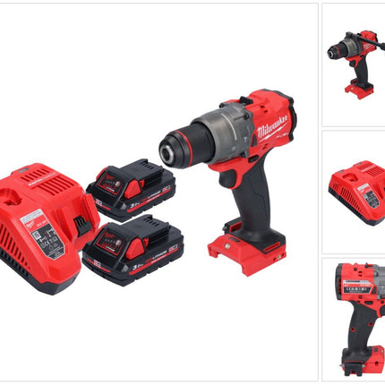 Milwaukee M18 FPD3-302 cordless impact drill 18 V 158 Nm brushless + 2x rechargeable battery 3.0 Ah + charger