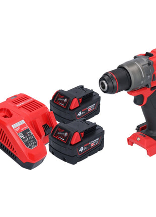 Taladro percutor inalámbrico Milwaukee M18 FPD3-402 18 V 158 Nm sin escobillas + 2x baterías 4,0 Ah + cargador