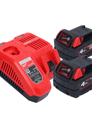 Taladro percutor inalámbrico Milwaukee M18 FPD3-402 18 V 158 Nm sin escobillas + 2x baterías 4,0 Ah + cargador