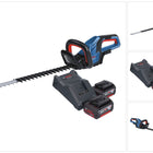 Bosch GHE 18V-60 Cortasetos profesional sin cable 18 V 60 cm sin escobillas + 2x batería 4,0 Ah + cargador