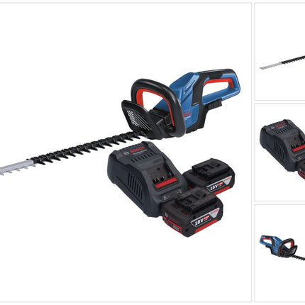 Bosch GHE 18V-60 Cortasetos profesional sin cable 18 V 60 cm sin escobillas + 2x acumulador 5,0 Ah + cargador
