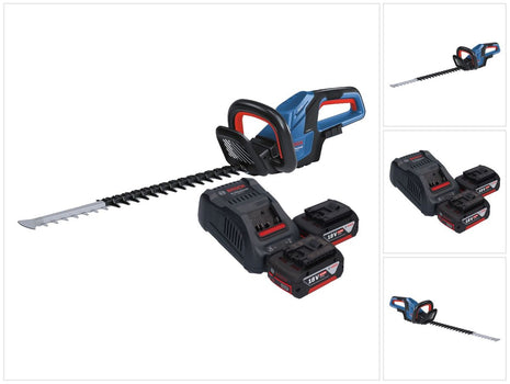 Bosch GHE 18V-60 Tagliasiepi professionale a batteria 18 V 60 cm brushless + 2x batteria ricaricabile 5,0 Ah + caricabatterie