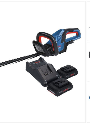 Bosch GHE 18V-60 Cortasetos a batería profesional 18 V 60 cm sin escobillas + 2x batería ProCORE 4,0 Ah + cargador