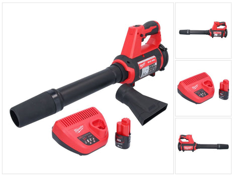 Milwaukee M12 BBL-201 Akku Gebläse 12 V + 1x Akku 2,0 Ah + Ladegerät