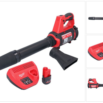 Souffleur sur batterie Milwaukee M12 BBL-251 12 V + 1x batterie 2,5 Ah + chargeur