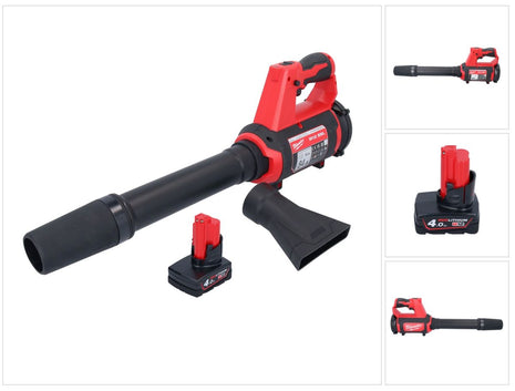 Soplador de batería Milwaukee M12 BBL-401 12 V + 1x batería 4,0 Ah - sin cargador