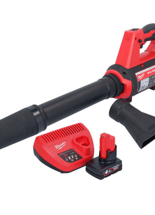 Soplador a batería Milwaukee M12 BBL-401 12 V + 1x batería 4,0 Ah + cargador