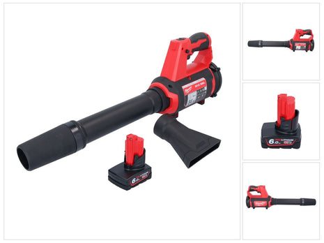 Milwaukee M12 BBL-601 akumulatorowa dmuchawa 12 V + 1x akumulator 6,0 Ah - bez ładowarki