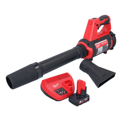 Soplador a batería Milwaukee M12 BBL-601 12 V + 1x batería 6,0 Ah + cargador