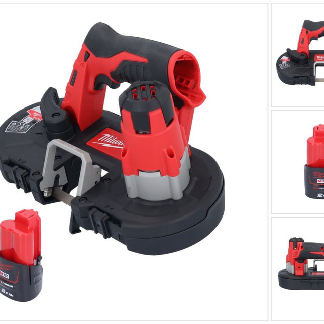 Sierra de cinta sin cable Milwaukee M12 BS-201 12 V 41 x 41 mm + 1x batería 2.0 Ah - sin cargador