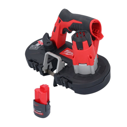 Sega a nastro a batteria Milwaukee M12 BS-251 12 V 41 x 41 mm + 1x batteria 2,5 Ah - senza caricabatteria
