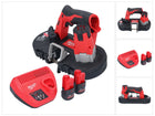 Sierra de cinta a batería Milwaukee M12 BS-252 12 V 41 x 41 mm + 2x baterías 2,5 Ah + cargador