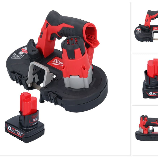 Sierra de cinta sin cable Milwaukee M12 BS-601 12 V 41 x 41 mm + 1x batería 6.0 Ah - sin cargador