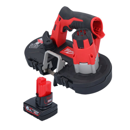 Sierra de cinta sin cable Milwaukee M12 BS-601 12 V 41 x 41 mm + 1x batería 6.0 Ah - sin cargador