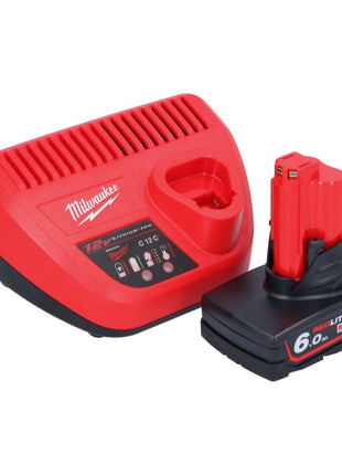 Sierra de cinta a batería Milwaukee M12 BS-601 12 V 41 x 41 mm + 1x batería 6,0 Ah + cargador