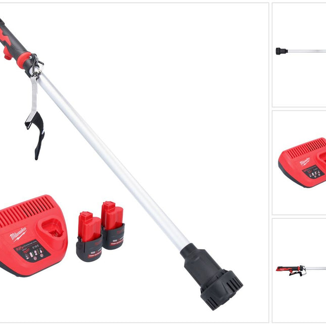 Bomba de trasvase a batería Milwaukee M12 BSWP-252 12 V 34 l/min + 2x baterías 2,5 Ah + cargador