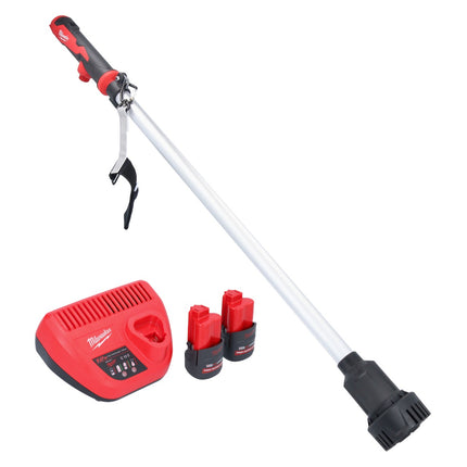 Bomba de trasvase a batería Milwaukee M12 BSWP-252 12 V 34 l/min + 2x baterías 2,5 Ah + cargador