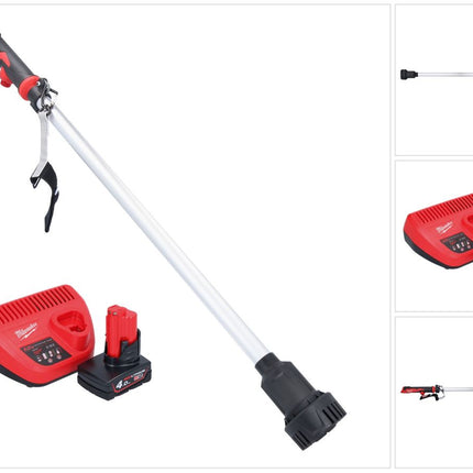 Bomba de trasvase a batería Milwaukee M12 BSWP-401 12 V 34 l/min + 1x batería 4,0 Ah + cargador