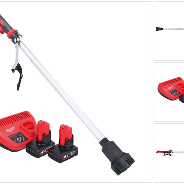 Bomba de trasvase a batería Milwaukee M12 BSWP-402 12 V 34 l/min + 2x baterías 4,0 Ah + cargador