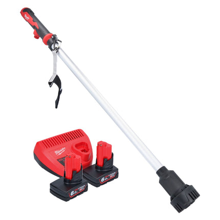 Bomba de trasvase a batería Milwaukee M12 BSWP-602 12 V 34 l/min + 2x baterías 6,0 Ah + cargador