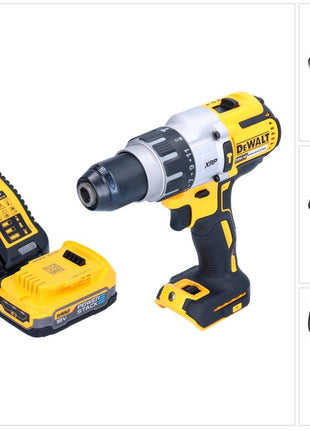 Taladro percutor inalámbrico DeWalt DCD 996 E1 18 V 95 Nm sin escobillas + 1x batería 1,7 Ah + cargador