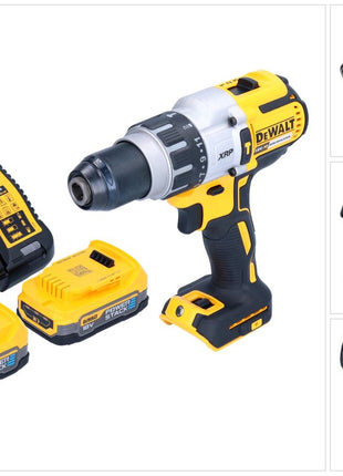 Taladro percutor inalámbrico DeWalt DCD 996 E2 18 V 95 Nm sin escobillas + 2 baterías 1,7 Ah + cargador