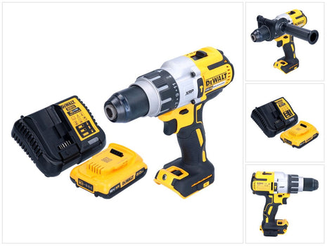 DeWalt DCD 996 D1 cordless impact drill 18 V 95 Nm brushless + 1x rechargeable battery 2.0 Ah + charger