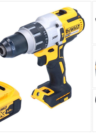 Taladro percutor inalámbrico DeWalt DCD 996 N 18 V 95 Nm sin escobillas + 1x batería 5,0 Ah - sin cargador