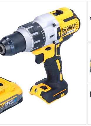 Taladro percutor inalámbrico DeWalt DCD 996 N 18 V 95 Nm sin escobillas + 1x batería Powerstack 5,0 Ah - sin cargador