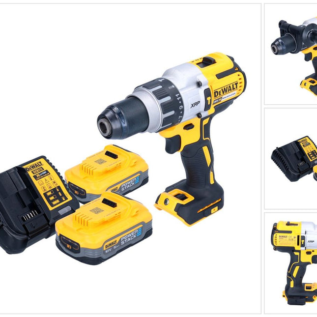 DeWalt DCD 996 H2 cordless impact drill 18 V 95 Nm brushless + 2x Powerstack battery 5.0 Ah + charger