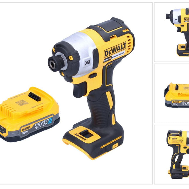 DeWalt DCF 887 N cordless impact wrench 18 V 205 Nm 1/4" brushless + 1x rechargeable battery 1.7 Ah - without charger