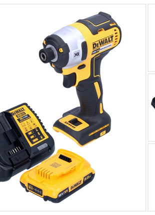 DeWalt DCF 887 D1 Clé à choc sans fil 18 V 205 Nm 1/4'' Brushless + 1x batterie 2,0 Ah + chargeur