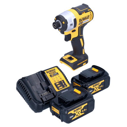 DeWalt DCF 887 M2 cordless impact wrench 18 V 205 Nm 1/4" brushless + 2x rechargeable battery 4.0 Ah + charger