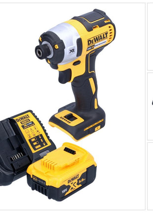 Llave de impacto a batería DeWalt DCF 887 P1 18 V 205 Nm 1/4" sin escobillas + 1x batería 5,0 Ah + cargador