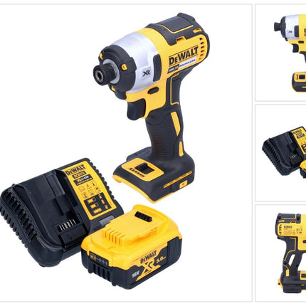 DeWalt DCF 887 P1 Akku Schlagschrauber 18 V 205 Nm 1/4" Brushless + 1x Akku 5,0 Ah + Ladegerät