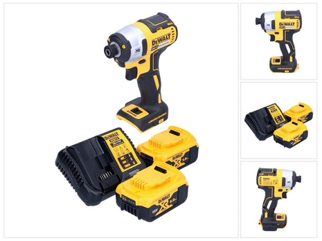 DeWalt DCF 887 P2 Avvitatore a impulsi 18 V 205 Nm 1/4'' Brushless + 2x batteria 5,0 Ah + caricatore