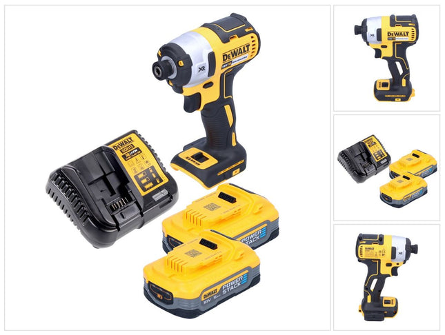 Llave de impacto sin cable DeWalt DCF 887 H2 18 V 205 Nm 1/4" sin escobillas + 2x batería powerstack 5,0 Ah + cargador