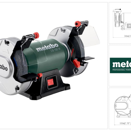 Metabo DS 150 M Lijadora doble 370 W 150 x 20 x 20 mm ( 604150000 )