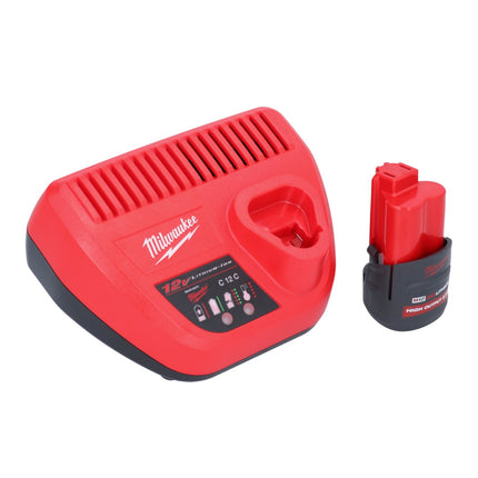 Milwaukee M12 PCSS-251 Akumulatorowy obcinak do rur ze stali nierdzewnej 12 V 12 - 28 mm + 1x akumulator 2,5 Ah + ładowarka