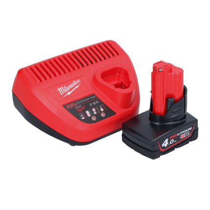 Milwaukee M12 PCSS-401 cortatubos de acero inoxidable a batería 12 V 12 - 28 mm + 1x batería 4,0 Ah + cargador