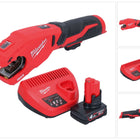 Milwaukee M12 PCSS-401 cortatubos de acero inoxidable a batería 12 V 12 - 28 mm + 1x batería 4,0 Ah + cargador