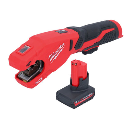 Milwaukee M12 PCSS-501 cordless stainless steel pipe cutter 12 V 12 - 28 mm + 1x rechargeable battery 5.0 Ah - without charger