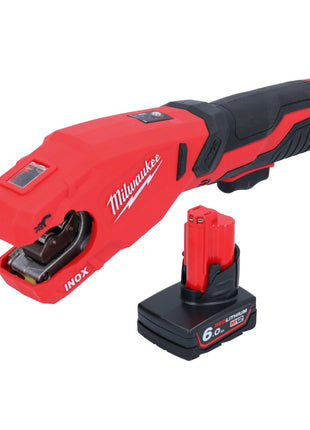 Milwaukee M12 PCSS-601 akumulatorowy obcinak do rur ze stali nierdzewnej 12 V 12 - 28 mm + 1x akumulator 6,0 Ah - bez ładowarki